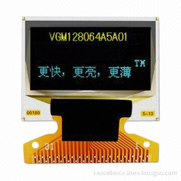 0.96-inch OLED Display with 128 x 64 Dot Matrix, Available in Yellow and Blue Colors